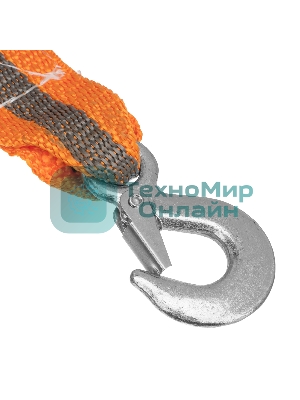 Трос буксировочный Stels 54382 7 тонн, 2 крюка, сумка на молнии, россия