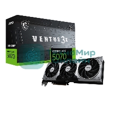 Видеокарта MSI PCI-E 5.0 RTX 5070 12G VENTUS 3X NVIDIA GeForce RTX 5070 12Gb 192bit GDDR7 2542/28000 HDMIx1 DPx3 HDCP Ret
