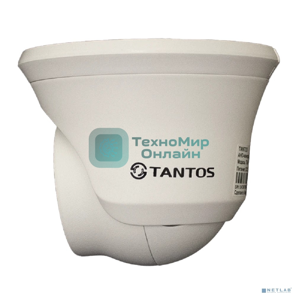 Видеокамера IP Tantos TSi-Beco25FP антивандальная с ИК подсветкой, двухмегапиксельная 1920х1080х30к/с 1/2.9” F23 CMOS сенсор c прогрессивным ск