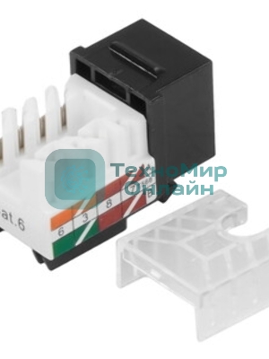 Модуль информационный Lanmaster UTP (TWT-OK45UTP/6-BK) Keystone RJ45 кат.6 черный