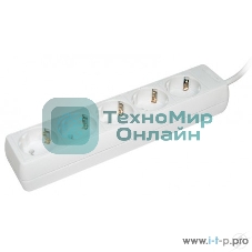 Удлинитель 5х5 м с заземл. 16А IP20 У05 2P+PE ИЭК WYP10-16-05-05-Z-N