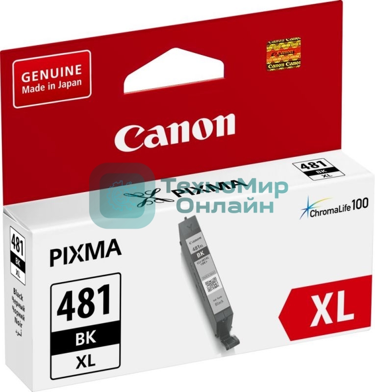 Картридж струйный Canon CLI-481XL BK 2047C001 черный (8.3 мл) для Canon Pixma TS6140/TS8140TS/TS9140/TR7540/TR8540