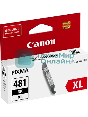 Картридж струйный Canon CLI-481XL BK 2047C001 черный (8.3 мл) для Canon Pixma TS6140/TS8140TS/TS9140/TR7540/TR8540