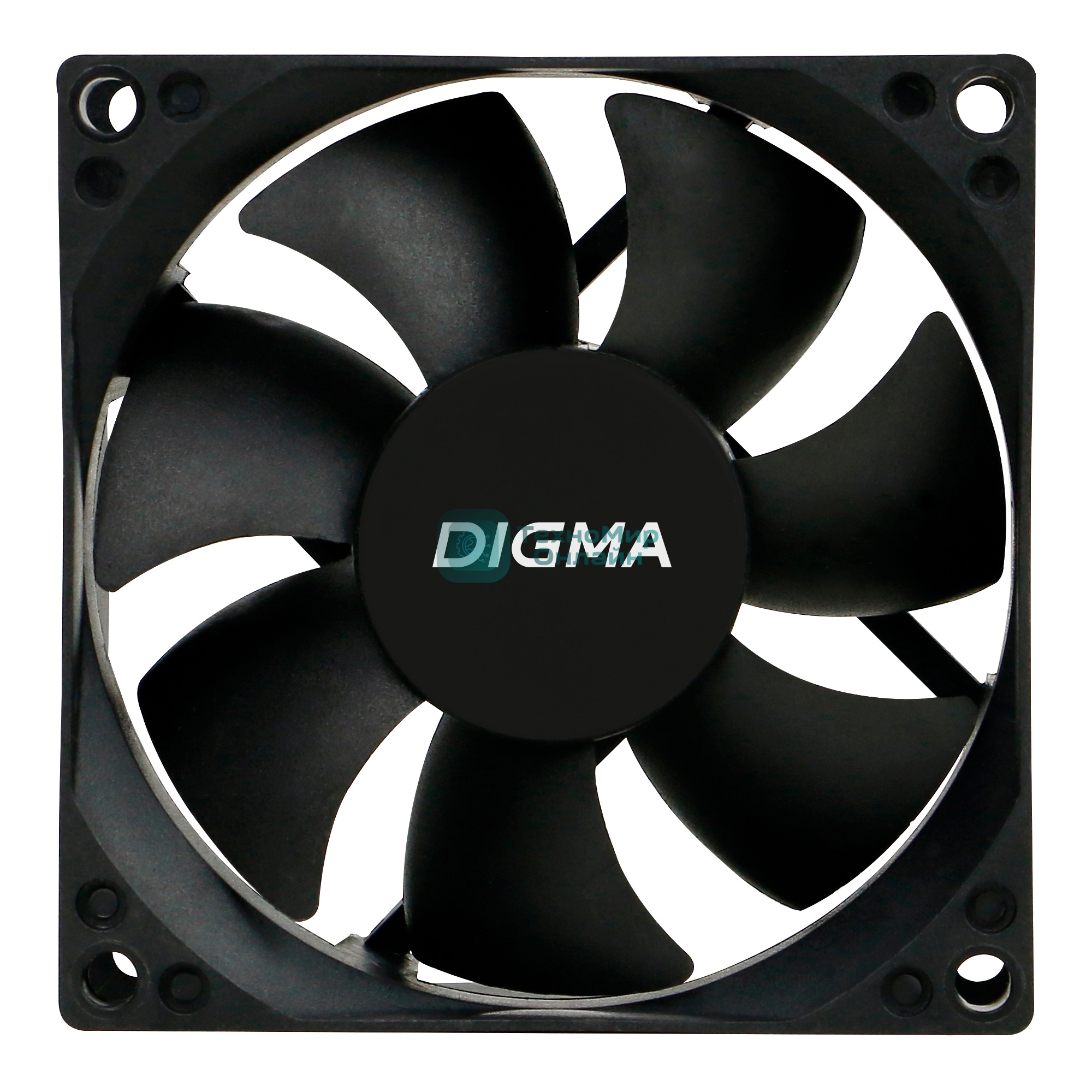 Вентилятор для корпуса Digma DFAN-80 черный, 80 мм, 1800 об/мин, 23 дБ, 4 pin