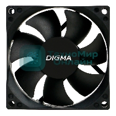 Вентилятор для корпуса Digma DFAN-80 черный, 80 мм, 1800 об/мин, 23 дБ, 4 pin