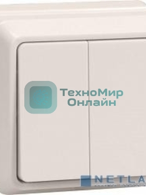 Выключатель IEK EVO20-K33-10-DC ВС20-2-0-ОКм 2кл 10А откр.уст. ОКТАВА (кремовый)