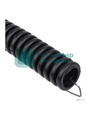 Труба гофрированная из ПНД Rexant с зондом, черная, Ø25 мм (бухта 25 м/уп.)