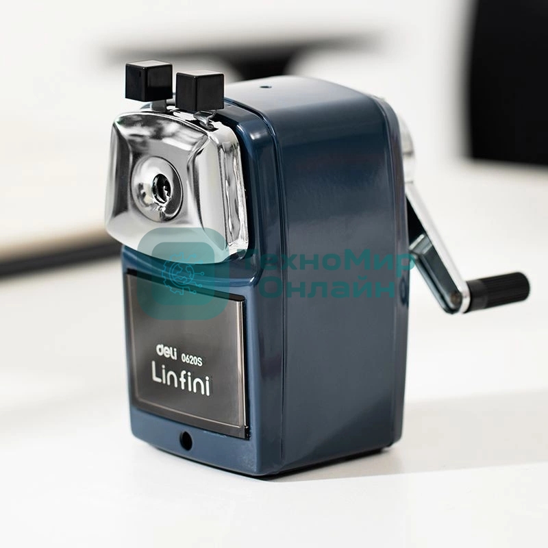 Точилка для карандашей механическая Deli E0620S, 1 отверстие, пластик, ассорти