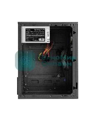 Компьютерный корпус Minitower ExeGate BAA-308MUC-UNS450 (mATX, БП UNS450 с вент. 12см, 1хUSB+1хUSB 3.0+1хTypeC, HD Audio, черный)