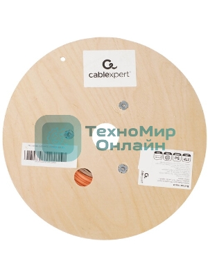 Кабель Cablexpert FPC-5051E-LSZH-4-CU indoor, FTP-LSZH 4x2x0.51, медный, кат.5e, однож., 305м, box, оранжевый