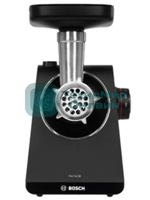 Мясорубка электрическая Bosch MFWS440B черный, 1900 Вт, 2.5 кг/мин, реверс, защита от перегрузки, насадки - 7