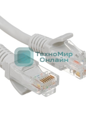 Патч-корд медный UTP Cablexpert PP10-1.5M cat.5e, 1.5м, литой, многожильный, серый