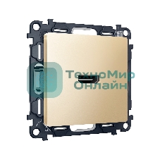 Комплект механизма розетки HDMI 2.0 ALFA Шампань 40V/500mA 2.0GHz 5-18Gbit/s QUANT (AP6140, VM222) MA614010