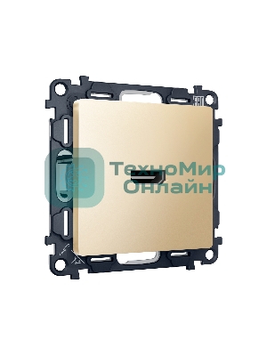 Комплект механизма розетки HDMI 2.0 ALFA Шампань 40V/500mA 2.0GHz 5-18Gbit/s QUANT (AP6140, VM222) MA614010