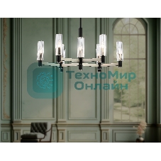 Люстра Ambrella light LH55503/9 SN/BK/CL сатин никель/черный/прозрачный E14*9 max 40W D760*760