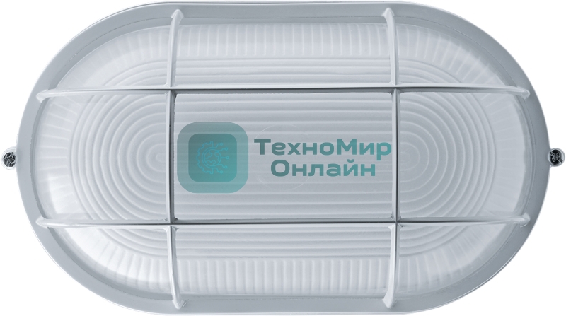 Светильник Navigator ЛОН NBL-O2-100-E27/WH 1х100Вт E27 IP54 (аналог НПБ 1202 бел. овал с решеткой 100Вт)