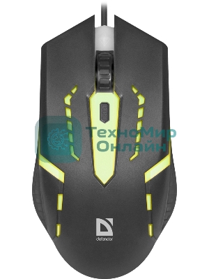 Мышь проводная Defender Hit MB-601 черный, 1200 dpi, USB, кнопки - 4