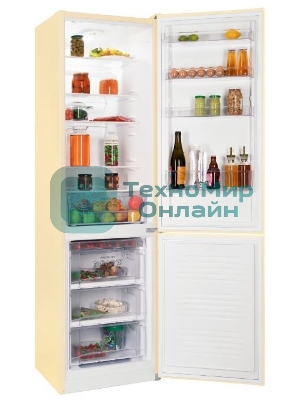 Холодильник Nordfrost NRB 164NF Me бежевый мрамор двухкамерный 238/105 л морозилка снизу, No Frost