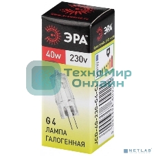 Лампа галогенная ЭРА G4-JCD-40W-230V-Cl(100/1000)