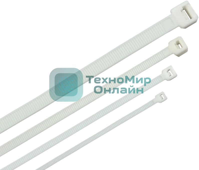 Стяжка пластиковая ITK HKW-W48-L250 250x4.8 мм (упак: 100 шт) полиамид внешний (-25/+75) белый