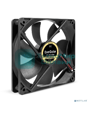 Вентилятор для корпуса ExeGate ExtraPower EP12025BM черный, 120 мм, 1850 об/мин, 30 дБ, 2 pin