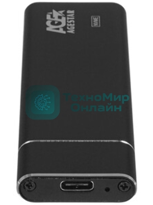 Внешний корпус AgeStar USB 3.1 Type-C M.2 NVME (M-key) AgeStar 31UBNV5C черный, алюминий, черный