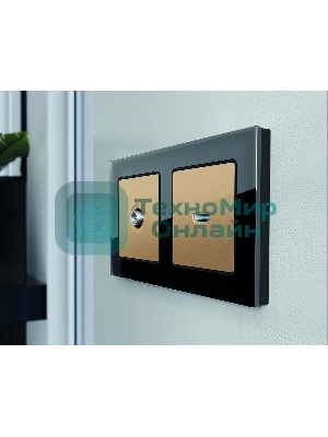 Комплект механизма розетки HDMI 2.0 ALFA Шампань 40V/500mA 2.0GHz 5-18Gbit/s QUANT (AP6140, VM222) MA614010