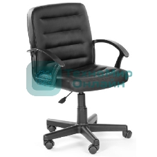 Кресло компьютерное OLSS Чип 192 Ультра черный экокожа Крестовина 