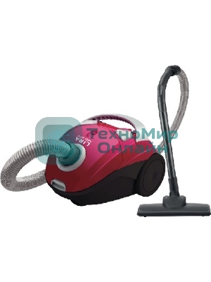 Пылесос LIRA LR 1003 красный/черный, 350/1800 Вт, уборка сухая, пылесборник мешок 1,5 л