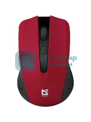 Мышь беспроводная Defender Accura MM-935 красный, 1600 dpi, радиоканал, USB, кнопки - 4