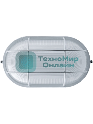 Светильник Navigator ЛОН NBL-O2-100-E27/WH 1х100Вт E27 IP54 (аналог НПБ 1202 бел. овал с решеткой 100Вт)