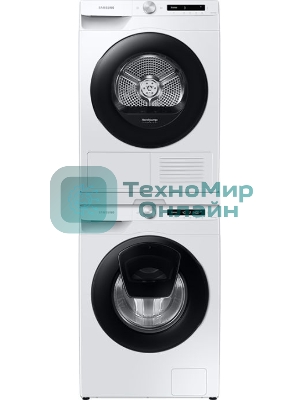 Сушильная машина Samsung DV90T5240AW/LP белый, 9 кг, сушка - тепловой насос, программ - 14, 60 x 85 x 65 см