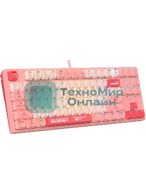 Клавиатура проводная A4Tech Bloody S87 Energy (S87 USB ENERGY PINK) USB розовый