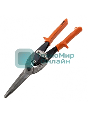 Ножницы по металлу Sparta удлиненные, 290 мм, пряморежущие, обрезиненные рукоятки