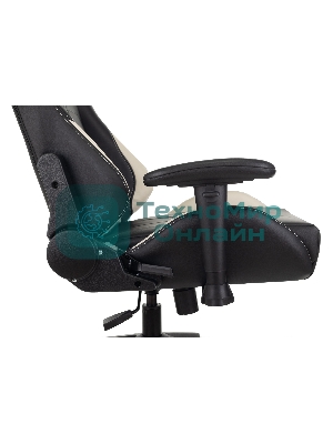 Кресло Бюрократ VIKING 5 AERO WHITE черный/белый, экокожа, 120 кг, механизм качания