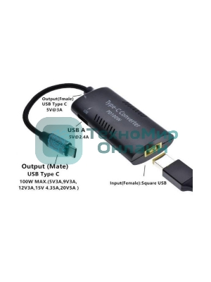 Преобразователь питания со штекера Lenovo на Type-C PD