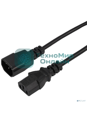 Шнур сетевой Rexant IEC 320 C13 – IEC 320 C14 3x0,75мм², 0,6м