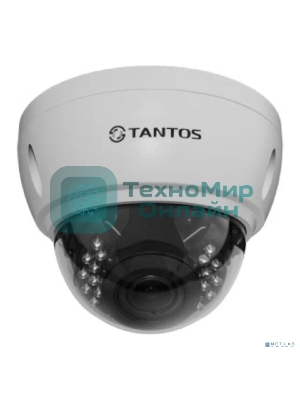Уличная 2 мегапиксельная купольная антивандальная IP-камера Tantos TSi-Ve25VPA 2.8-12 мм