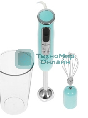 Блендер погружной Blackton Bt HB1030SS Mint blue. блендер + миксер, Мощность 1100 Вт, Режим ТУРБО