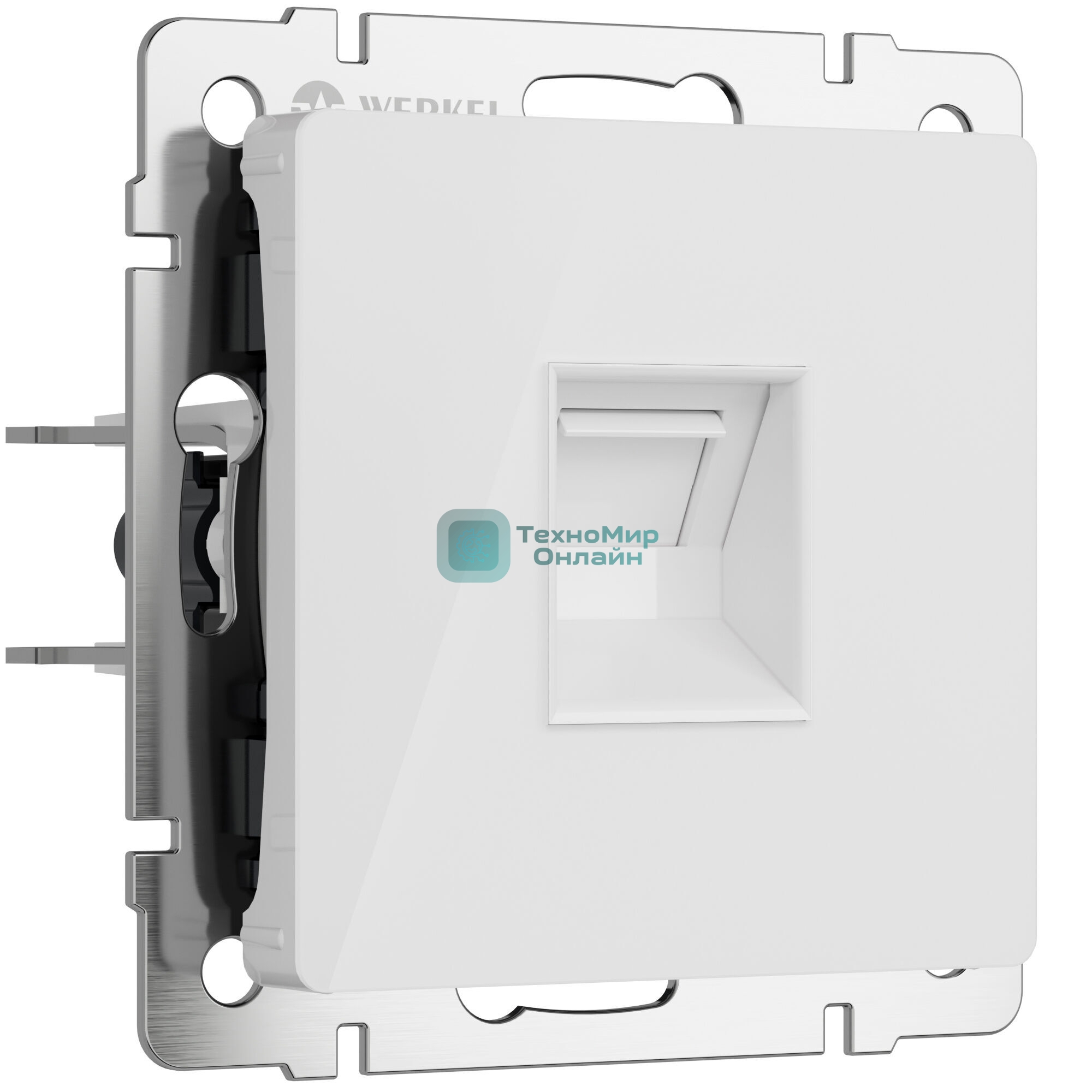 Розетка Ethernet RJ-45 (белый акрил)