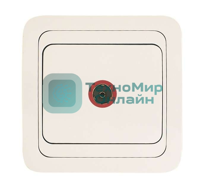 Розетка телевизионная TV Makel 1-м СП Mimoza 16А IP20 бел./бел.