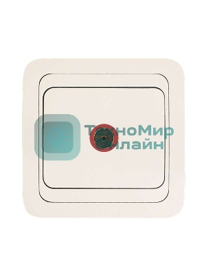 Розетка телевизионная TV Makel 1-м СП Mimoza 16А IP20 бел./бел.