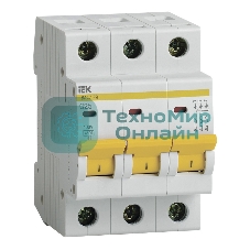 Выключатель автоматический модульный 3п C 25А 4.5кА ВА47-29 IEK MVA20-3-025-C