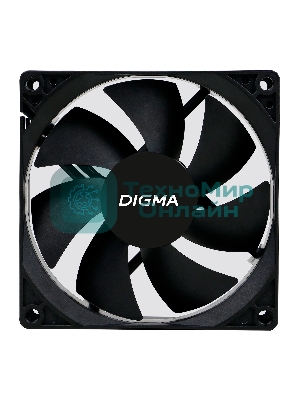 Вентилятор для корпуса Digma DFAN-90 черный, 90 мм, 1800 об/мин, 23 дБ, 3 pin