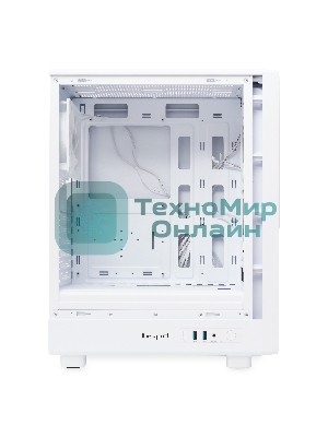 Компьютерный корпус HSPD M510, Mesh Mid Tower, белый, TG, 0.5 SPCC, 4x120мм ARGb ATX, mATX, mITX 180/280/160мм 1x2.5