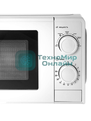 Микроволновая печь Delta DL-84L20 белый, 20 л, 700 Вт, переключатели - поворотный механизм