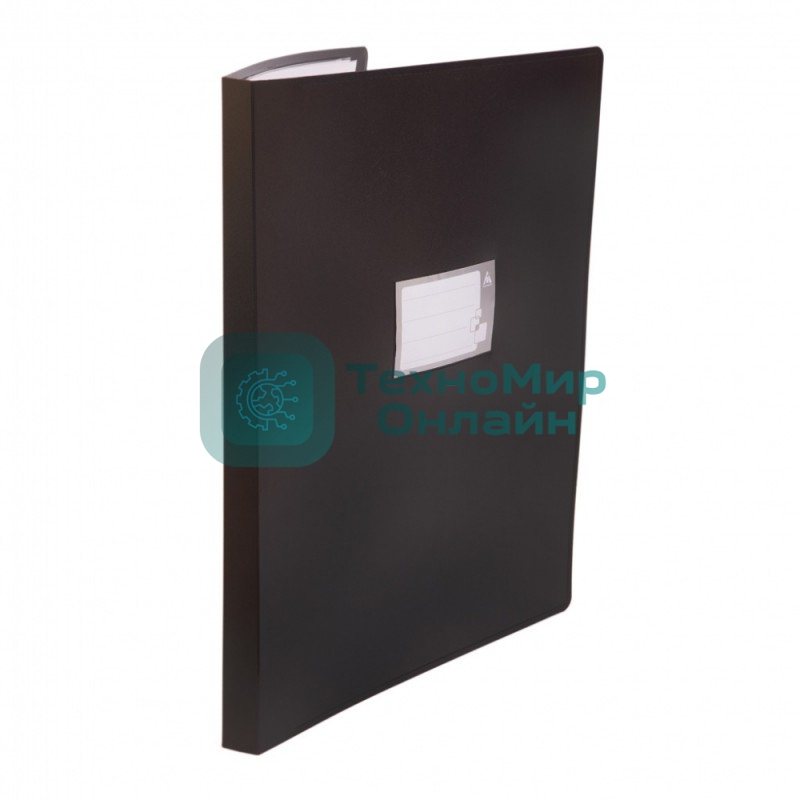 Папка с 20 прозрачными вкладками Бюрократ -BPV20A3BLACK A3, пластик, 0.8мм, черный