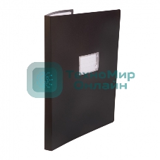 Папка с 20 прозрачными вкладками Бюрократ -BPV20A3BLACK A3, пластик, 0.8мм, черный