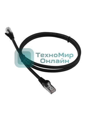 Патч-корд Lanmaster LSZH FTP кат.6, 0.5 м, черный