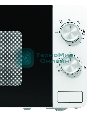 Микроволновая печь Gorenje MO20E2W белый, 20 л, 800 Вт, переключатели - поворотный механизм